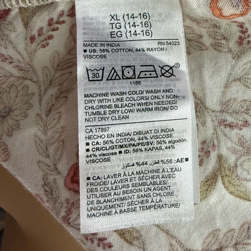 Old Navy Sleeveless Floral-Print Fit & Flare Midi Dress Sz XL (14/16)